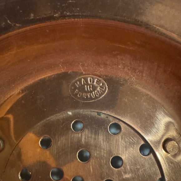 Vintage Copper Colander Made in Portugal - Picture 7 of 13